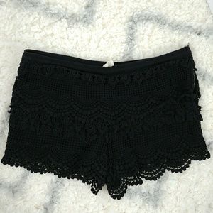 Pins and Needles Anthropologie Black Lace Shorts 4